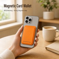 Tarjetero Magnético Plegable Magsafe 2026, de Cuero PU Universal, con Soporte, Regalo Promocional para iPhone