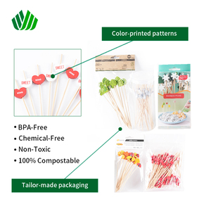 Piques à cocktail en bambou en forme de cœur de 12 cm, écologiques et compostables, pour la Saint-Valentin, les fêtes et la décoration des restaurants - Product Image 4