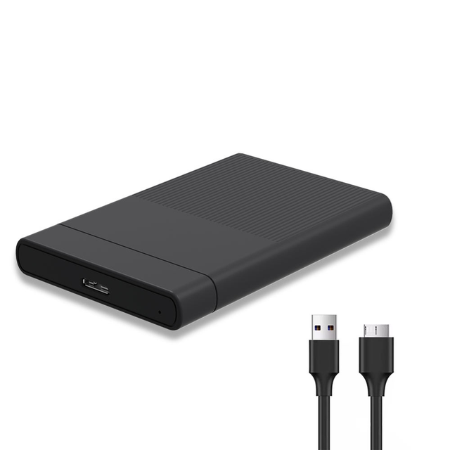 Portable 2.5 Inch SATA Hard Disk Enclosure UASP Protocol USB 3.0 External SSD/HDD Case for Computer/Laptop
