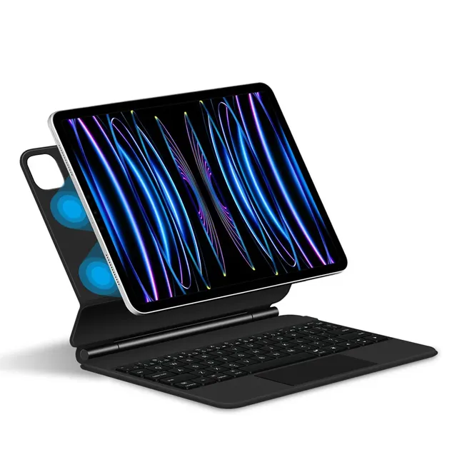 2025 Smart Cover for Apple iPad Pro 13 M4 M5 RGB Backlit Wireless for Bluetooth Keyboard Case Durable Plastic Magnetic Floating