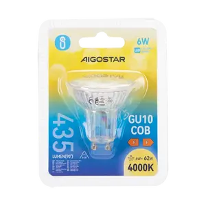 Ampoule LED GU10 6W COB lumière naturelle - efficacité énergétique, longue durée, idéale pour l'éclairage dans les foyers et les espaces - Product Image 3