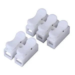 CH2 Best quality Two three-position pressing Terminal block for led lighting white quick cable wire connector