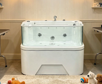 Baignoire de toilettage pour animaux durable, drainage rapide, structure facile à nettoyer, pour usage domestique et professionnel en salon de toilettage pour animaux
