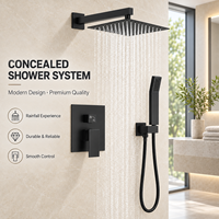 Système de douche mural chaud/froid de luxe pour salle de bain, ensemble mitigeur de douche pluie/extérieur