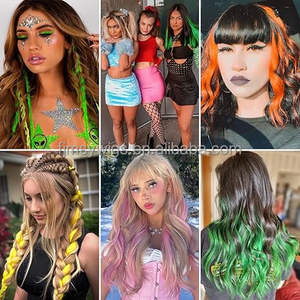 22 英寸 K-POP RUMI 紫色丝质直波浪高温合成夹式接发件（女式） - Product Image 6