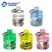 5 pièces/boîte Mini lampe de pêche LED cylindrique sous-marine clignotante avec batterie intégrée, étanche, appât lumineux pour attirer les poissons