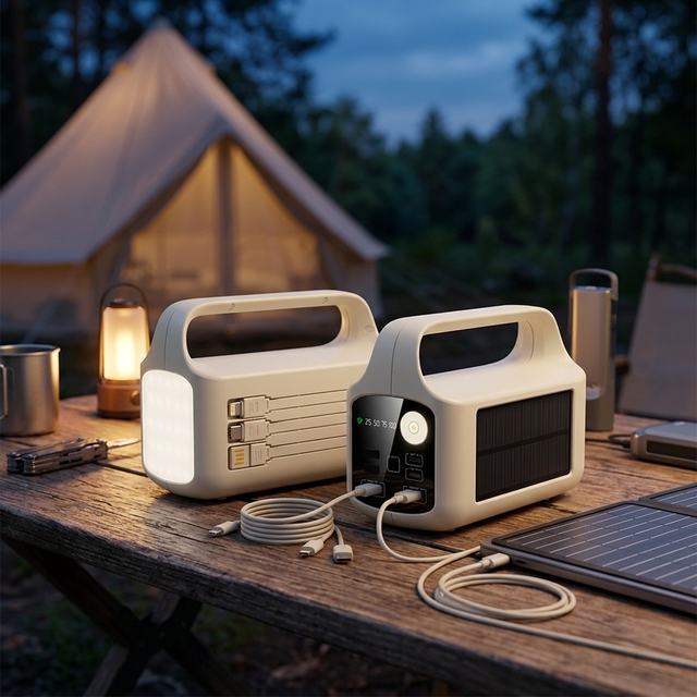 Factory OEM/Wholesale 50000mAh Solar Portable Power Station with Built-in Cables&flashlight Power Bank for Outdoor Camping