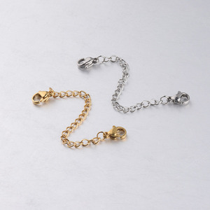 18K <strong>Gold</strong> Plated 7cm Stainless Steel <strong>Extender</strong> <strong>Chain</strong> 2 Lobsters Necklace <strong>Extender</strong> - Product Image 5