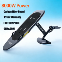 Planche à foil électrique en fibre de carbone durable avec batterie rechargeable pour sports nautiques en plein air