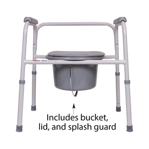 Enus 300lbs 3-trong-1 GẤP Porta Bô cạnh giường ngủ <span class=keywords><strong>commode</strong></span> ghế cho người lớn cắm trại người cao niên khuyết tật khuyết tật - Product Image 6