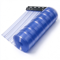 Rideau à lanières en PVC robuste avec nervures, anti-rayures, flexible, fabricant de rideaux de porte en PVC