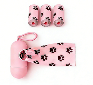 Eco-Friendly Biodegradable <b>Compostable</b> Leak-Proof Pet Poop <b>Bags</b> with Lavender Scent Portable for Dogs & Cats - Product Image 1