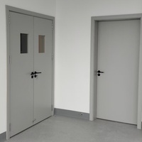 Porte coupe-feu en acier à ouverture latérale, commerciale, avec isolation thermique, design moderne pour immeubles de bureaux, hôtels, appartements et écoles
