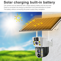 Caméra IP WiFi à double objectif 6MP, alimentée par énergie solaire, système de caméra de sécurité extérieure pour la maison