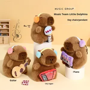 Giocattoli di Peluche all'Ingrosso, Capibara Banda Musicale, Simpatico Portachiavi in Peluche, Imbottitura in Cotone PP, Piccoli Accessori di Alta Qualità per Giovani - Product Image 5