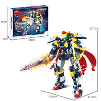 Juego de Bloques de Construcción de Plástico Robot de Fábrica Woma, Juguete de Bloques ABS Paladin Transformer Mech para Decoración del Hogar (C4002)