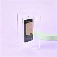 Cadre photo rotatif en acrylique personnalisé, porte-cartes transparent avec base pour la décoration de bureau à domicile et les boutiques de cadeaux