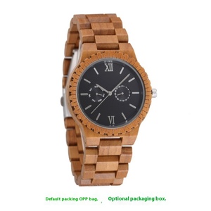 Thanh lịch năm tay Chronograph lịch tuần gỗ xem với móng tay thực sự giờ Đánh dấu phong trào thạch anh phong cách rừng giản dị ODM cung cấp - Product Image 5