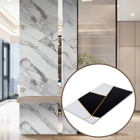 Plaque PVC Marbre UV Finition Premium, Panneau Mural PVC Effet Marbre pour Intérieur Haut de Gamme Anti-Rayures Taille 1220x2440mm Entretien Facile