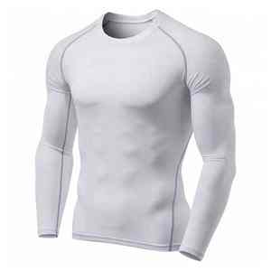 T-shirt de course à compression pour homme, fitness, séchage rapide, rashguard, manches longues, t-shirt de sport, entraînement, jogging, vêtements de sport - Product Image 4