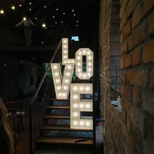 BOYANG 4ft Marquee Letters Liebe Happy Party Dekoration Riesen Light Up Letter 4ft Marquee Letters