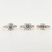 Bague de mariage unisexe TELULA Classic 3CT, coupe ovale, certifiée GRA, plaquée or, sertie de griffes, en argent sterling S925, moissanite