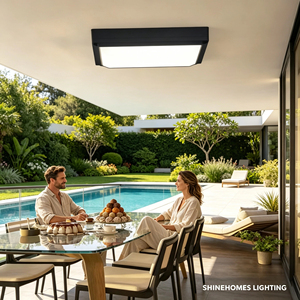 Plafonnier d'extérieur carré moderne en métal et acrylique, étanche, grand panneau, large couverture pour balcon, couloir, entrée, <span class=keywords><strong>lampadaire</strong></span> de rue - Product Image 4