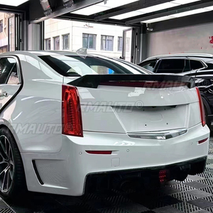Aileron de coffre arrière pour Cadillac ATS 2013 2014 2015 2016 2017 2018 Berline Noir Brillant/Aspect Fibre de Carbone Lame de séparation pour voiture - Product Image 4