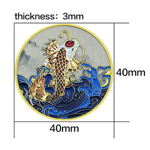 Por encargo de China de alta calidad de lujo de Metal <span class=keywords><strong>Koi</strong></span> carpa pez suerte oro plata moneda para <span class=keywords><strong>comprar</strong></span> - Product Image 4