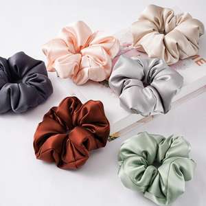 100% 19mm Mulberry Silk <strong>Hair</strong> Tie Oversized Curly <strong>Hair</strong> Accessory Padded Scrunchie Overnight Sleep Large Silk Pillow <strong>Scrunchies</strong> - Product Image 2