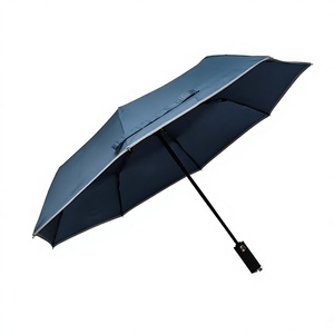 ร่มพับคุณภาพสูงขายส่ง พร้อมแถบสะท้อนแสงแ<span class=keywords><strong>ล</strong></span>ะด้ามจับไฟ LED - Product Image 1