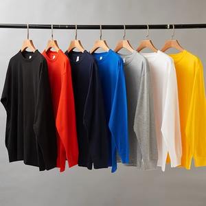 T-shirts à manches longues personnalisés pas chers, impression par sublimation, logo, séchage rapide, 100% coton, pour hommes - Product Image 3