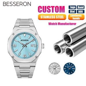 Montres à quartz en acier inoxydable avec logo personnalisé pour hommes, design personnalisé, créez votre propre montre, fabricants de montres chinois - Product Image 1