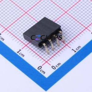 A2541HWR-4P Pin Socket Bent Lead Through Hole,P=2.54mm Connector 1x4P 2.54mm Square Hole Right Angle Insert - Product Image 2