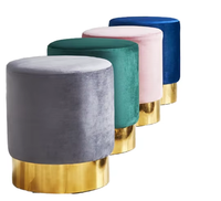 Repose-pieds moderne en velours de haute qualité, gain de place, portable, personnalisable, chaise de salon pour la maison et le bureau