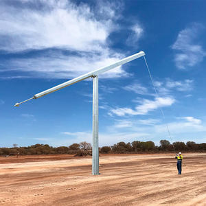 عمود إنارة شوارع ثماني الأضلاع قابل للطي بمفصلات وسطية، عمود إنارة شمسي 10-20 متر، قضيب مجلفن بالغمس الساخن يُثنى يدويًا - Product Image 5