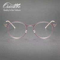 Monture de lunettes optiques mixte pour hommes et femmes, en nylon ultra-léger, plastique OEM, titane Lindbergh, de marque de créateur