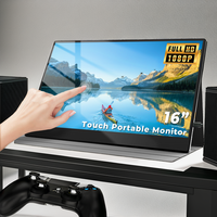 Moniteur de jeu portable multi-touch USB 16 pouces 1920x1080 pour PS4 et pour ordinateur 60 Hz