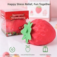 Bestseller transfrontalier : Gadget créatif personnalisable en forme de fraise géante à presser et décompresser, boule de fruit extra-large