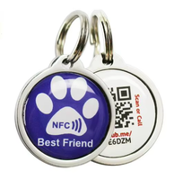 Großhandel Anti-Verlust GPS-Tracker NFC Haustier-Hundemarke Scannbare Haustier-ID Epoxy-Tag Edelstahl QR-Code Hundemarke