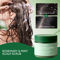 Gommage capillaire au romarin et à la menthe, marque privée OEM, nettoyage en profondeur, détoxification du cuir chevelu, traitement exfoliant pour les pellicules et le contrôle du sébum