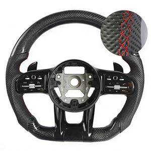 Volant de voiture avec surpiqûres rouges complètes pour Mercedes Benz W118 W166 W167 W204 <span class=keywords><strong>W210</strong></span> W253 W463 - Product Image 1