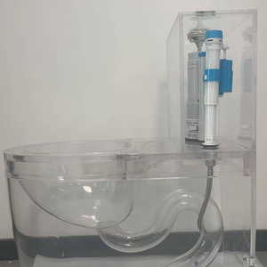 Système de chasse d'eau visuel pour toilettes en acrylique entièrement transparent, avec éclairage, style luxueux et minimaliste - Product Image 4