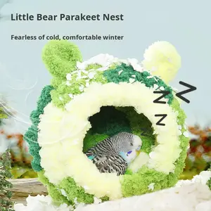Parrot Warm Cotton <strong>Nest</strong> with Hanging Insulation Device Solid Pattern Winter Sleeping Bed for Budgerigars Lovebirds Cockatiels - Product Image 1