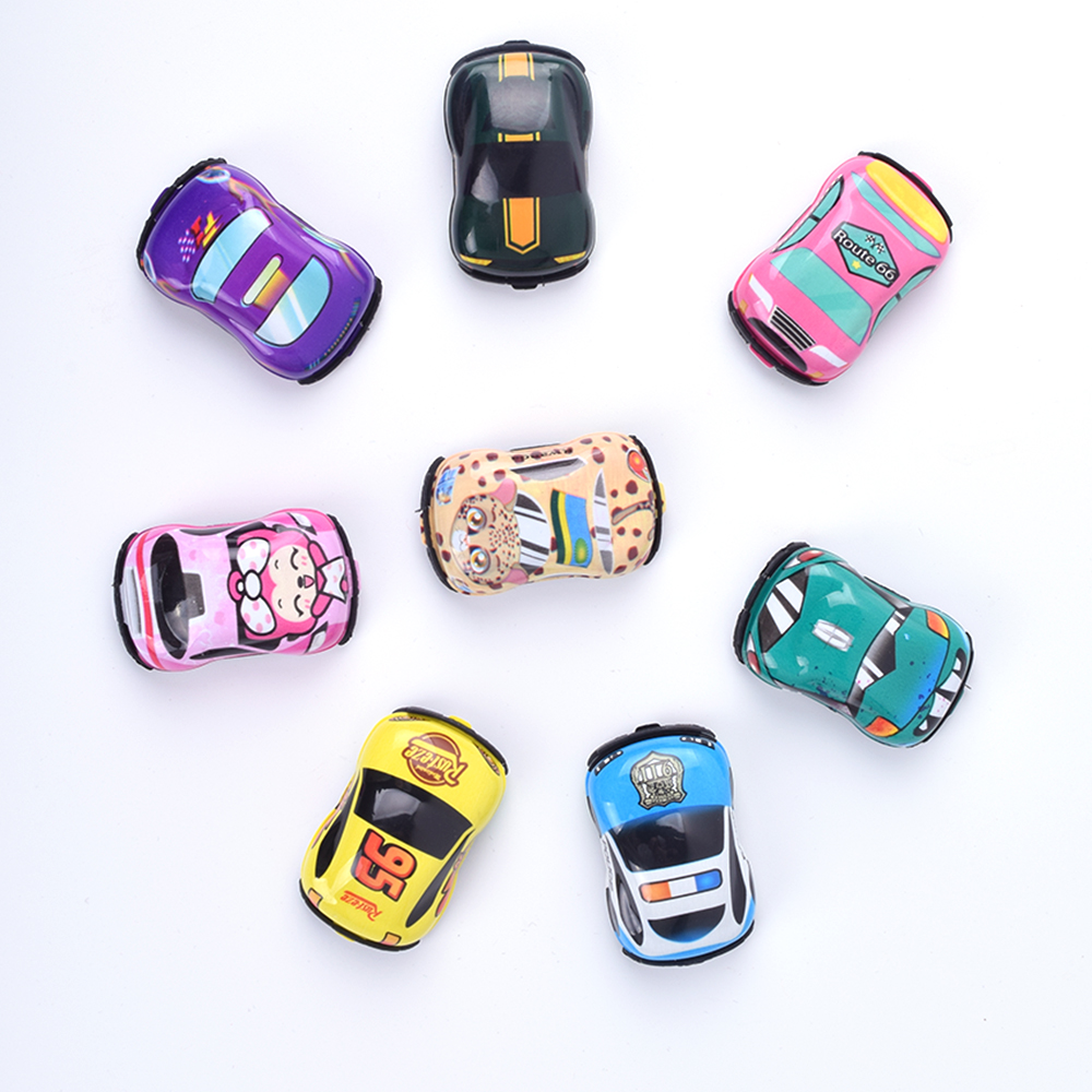 PVC Material Kids Cheap Vehicle Toys For Promotions Colorful Plastic Small Pull Back Car