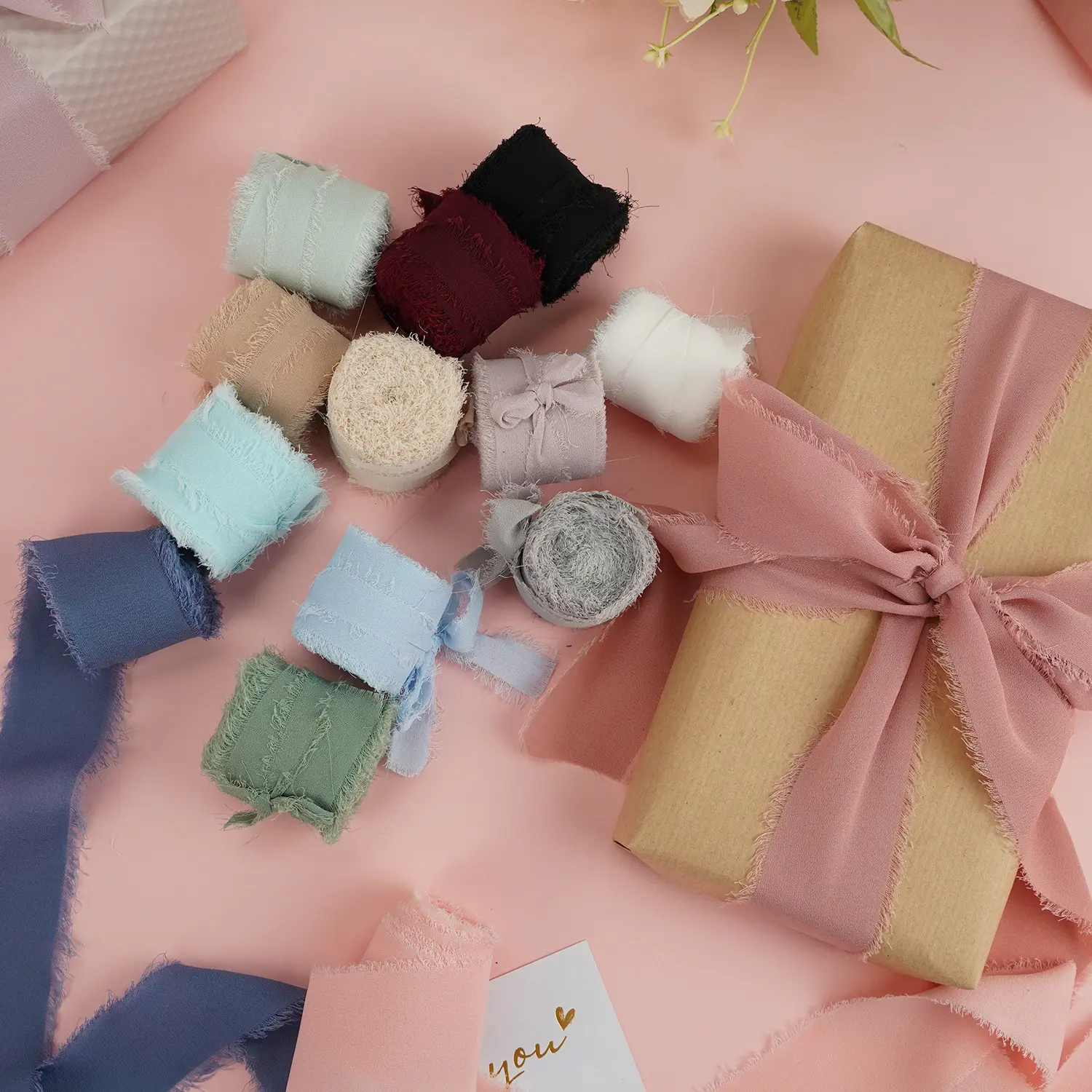 Fancy Colorful Flower Bows Wholesale Gift Wrapping Wedding Decoration Sheer Organza Ribbon Wire Edges Silk Christmas DIY Magic