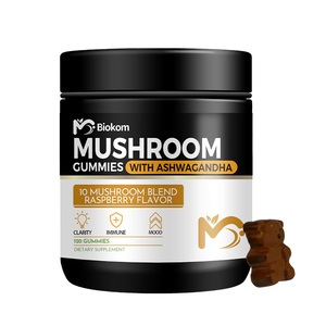 OEM Halal sin azúcar vegano Cordyceps Reishi & Lions Mane Mushroom Gummies suplemento orgánico nootrópico para el cerebro para mujeres - Product Image 1