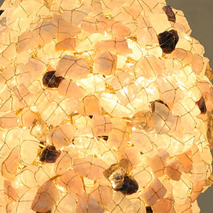 Lampadario in pietra di particelle di cristallo <span class=keywords><strong>per</strong></span> Hotel Villa Hall luci a sospensione melograno Post <span class=keywords><strong>moderne</strong></span> lampade a sospensione - Product Image 6