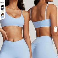 Combinaison de yoga personnalisée de haute qualité avec logo color block, taille plus, soutien-gorge de sport élastique ajusté pour la saison d'automne