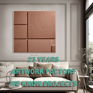 Tóm tắt sơn dầu 3D kết cấu tường nghệ thuật vải trang trí nội thất handmade sơn - Product Image 2